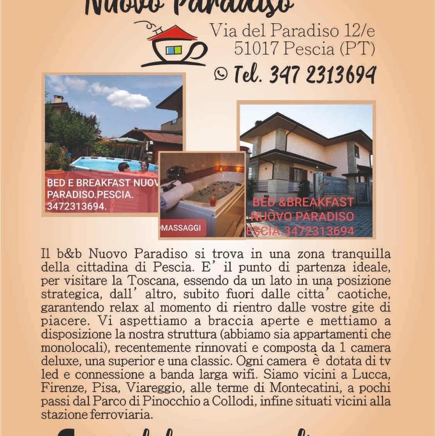 B&B Nuovo Paradiso Pescia Exterior foto